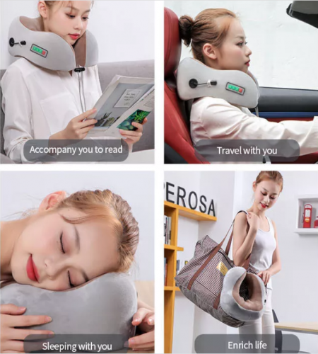 relieve stress U-shaped electric shiatsu massage pillow